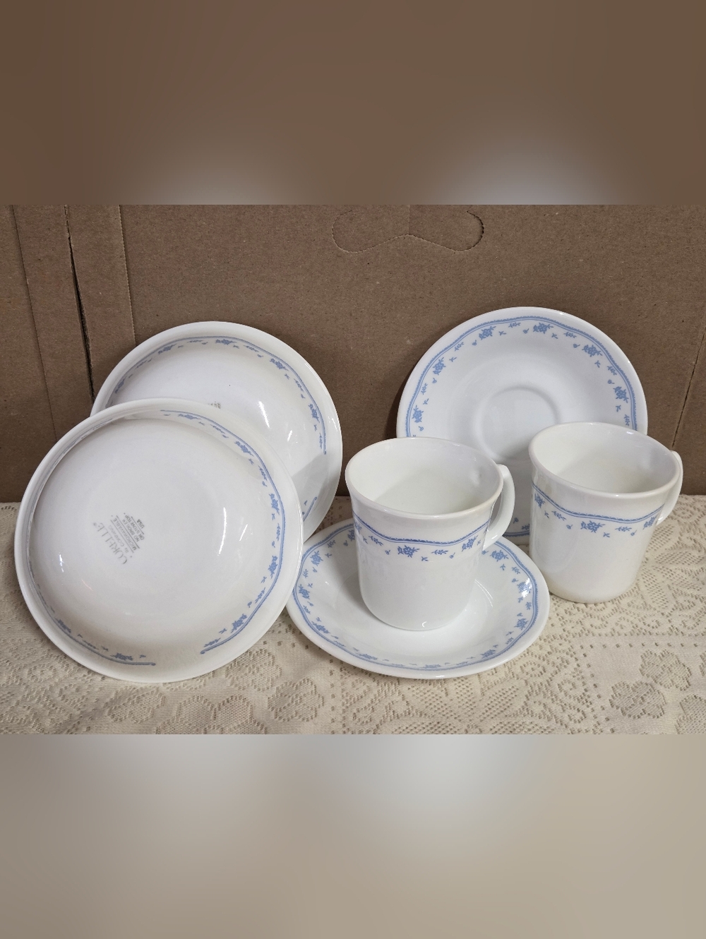 Corning Corelle Morning Blue Mugs & Bowls